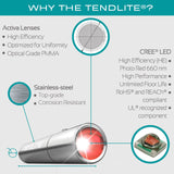 SHINE Deep Red Tendlite: diseño portátil para llevar a cualquier lugar.