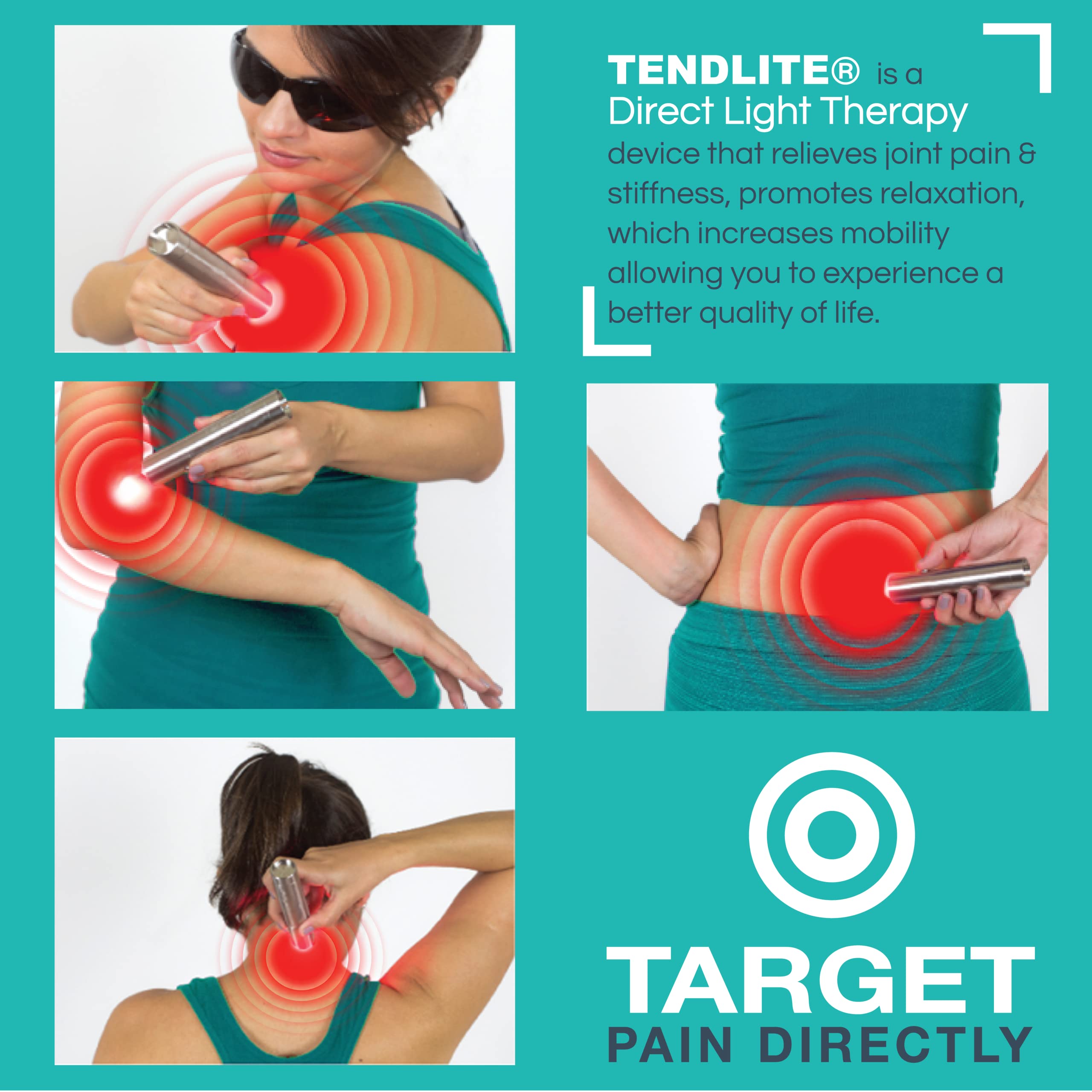 SHINE Deep Red Tendlite: ajuste de temporizador de 1 minuto para dosis precisas.