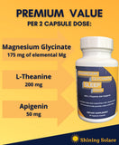 Etiqueta del producto resalta ingredientes clave y ausencia de melatonina