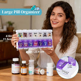 Shintop organizador de pastillas con pulsador para apertura rápida.