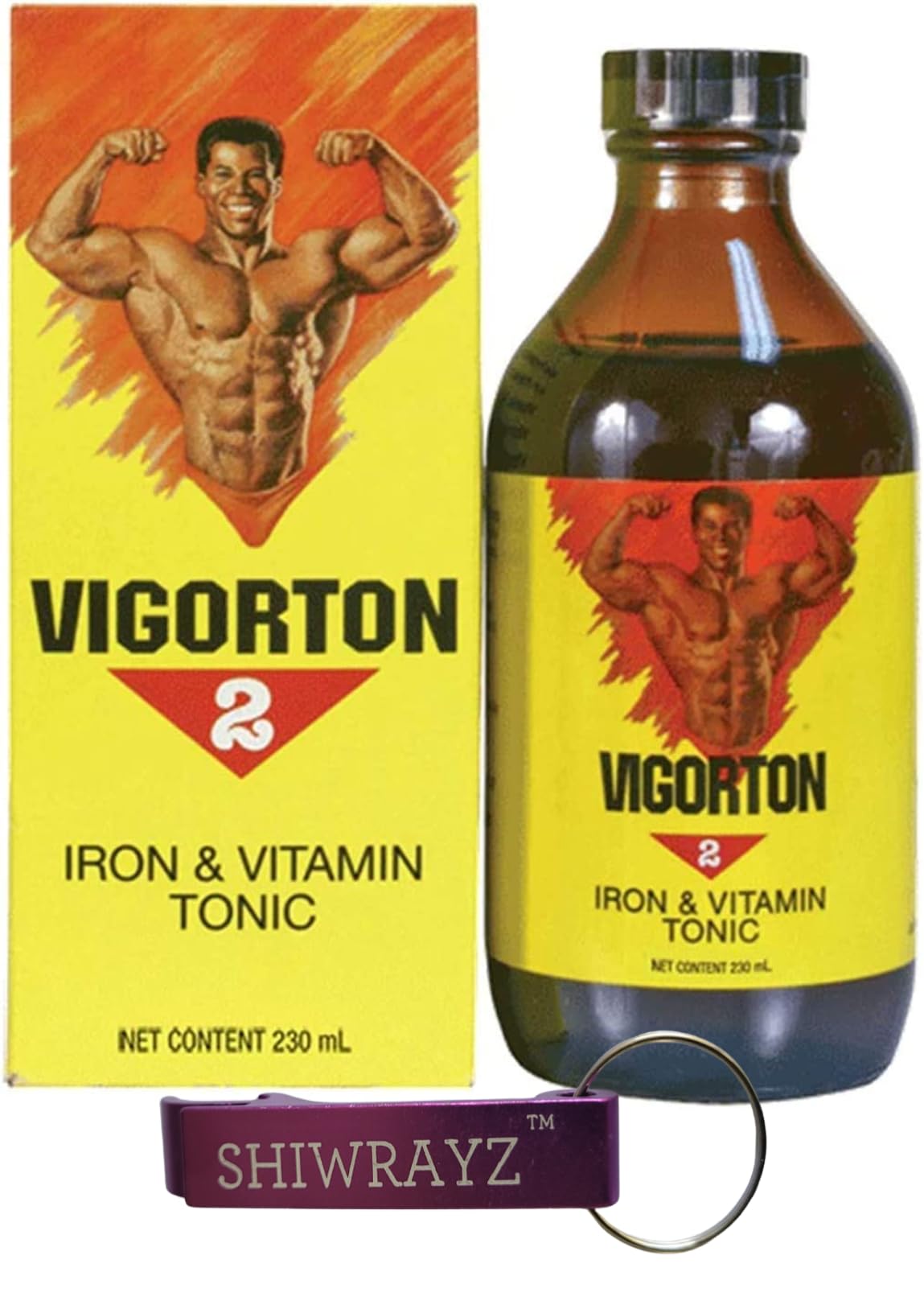 SHIWRAYZ Vigorton 2, botella de 230 ml; energía estable para el día.