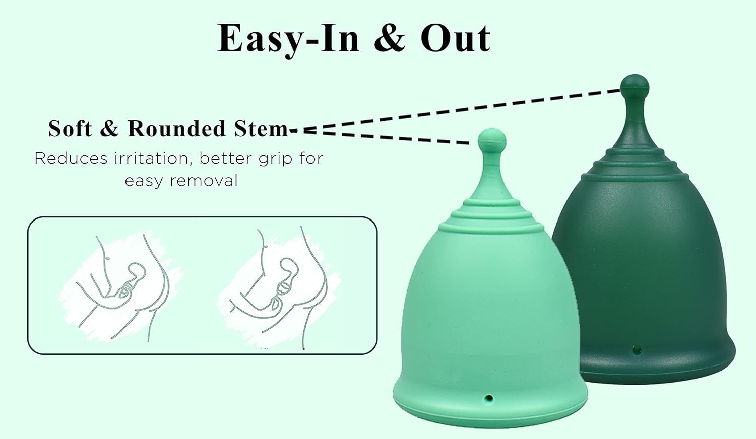 Copa SHORDY reutilizable, esterilizable para cuidado sostenible.