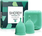 Copa menstrual SHORDY pequeña con estuche para viaje cómodo.
