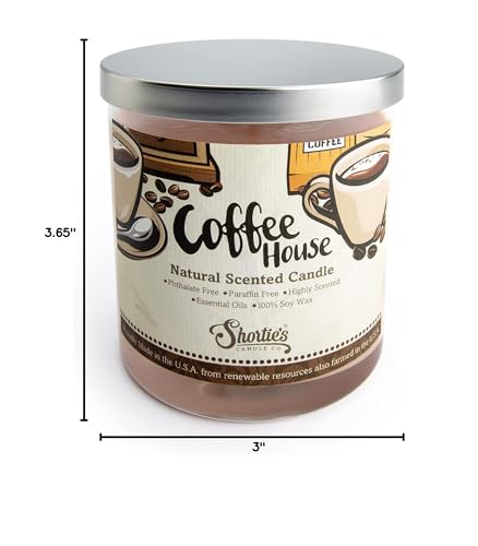 Shortie's Candle Company aroma cafetería ideal para crear un ambiente cálido en casa.