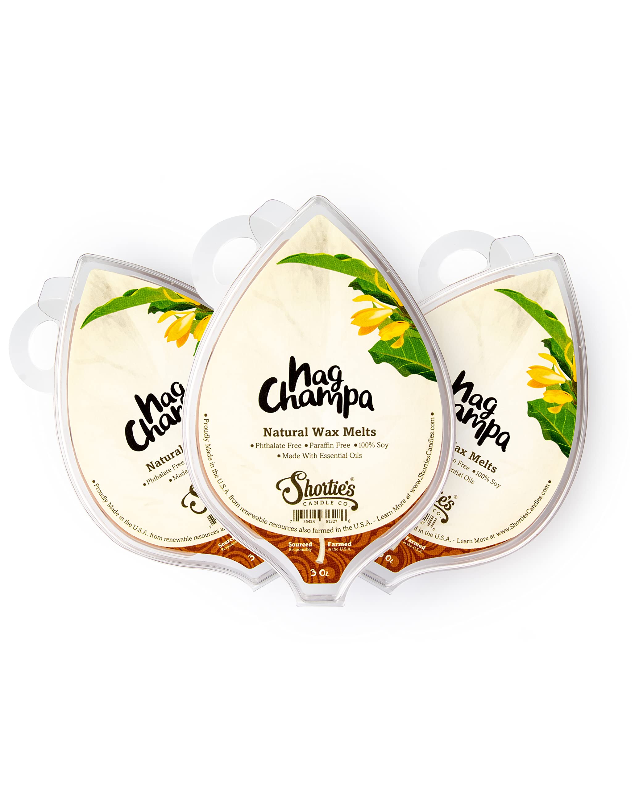 Shortie's Nag Champa meltas de soja: cubos 3 oz para aroma intenso.