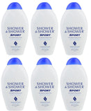 Polvo absorbente Shower To Shower en pack de 6, ideal para entrenamiento diario.