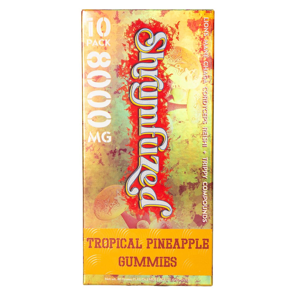 Shrumfuzed gominola 8000 mg, bote piña tropical para enfoque matutino.