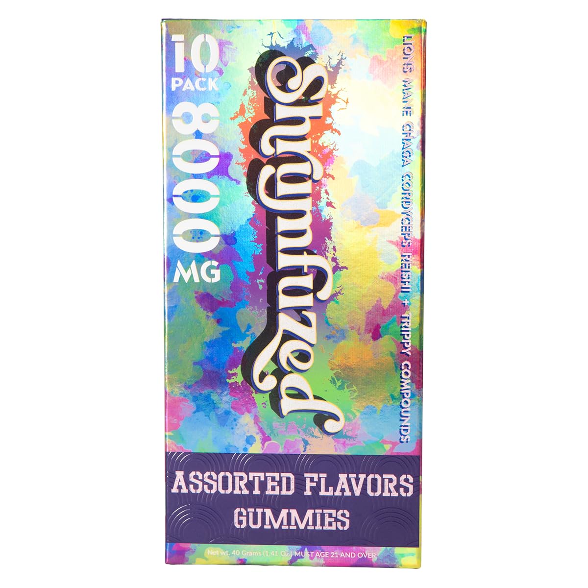 Shrumfuzed gomitas muestran textura suave para consumo cómodo.