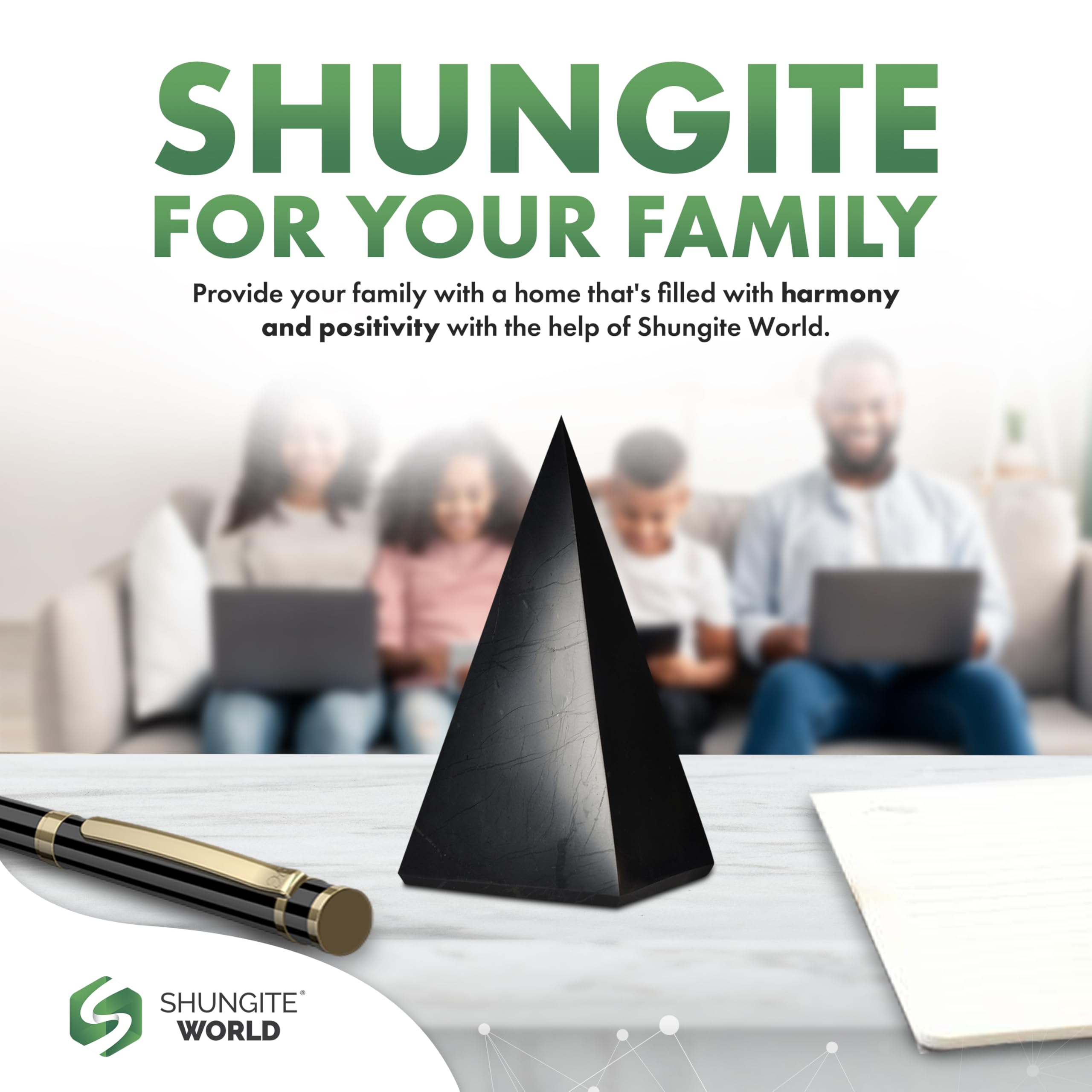 Coloca Shungite World cerca de dispositivos para equilibrio energético.