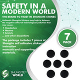 Pegatina para tableta de Shungite World protege durante el uso diario.