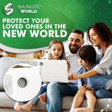 Shungite World pegatinas empaque instrucciones 40 mm, instalación sencilla.