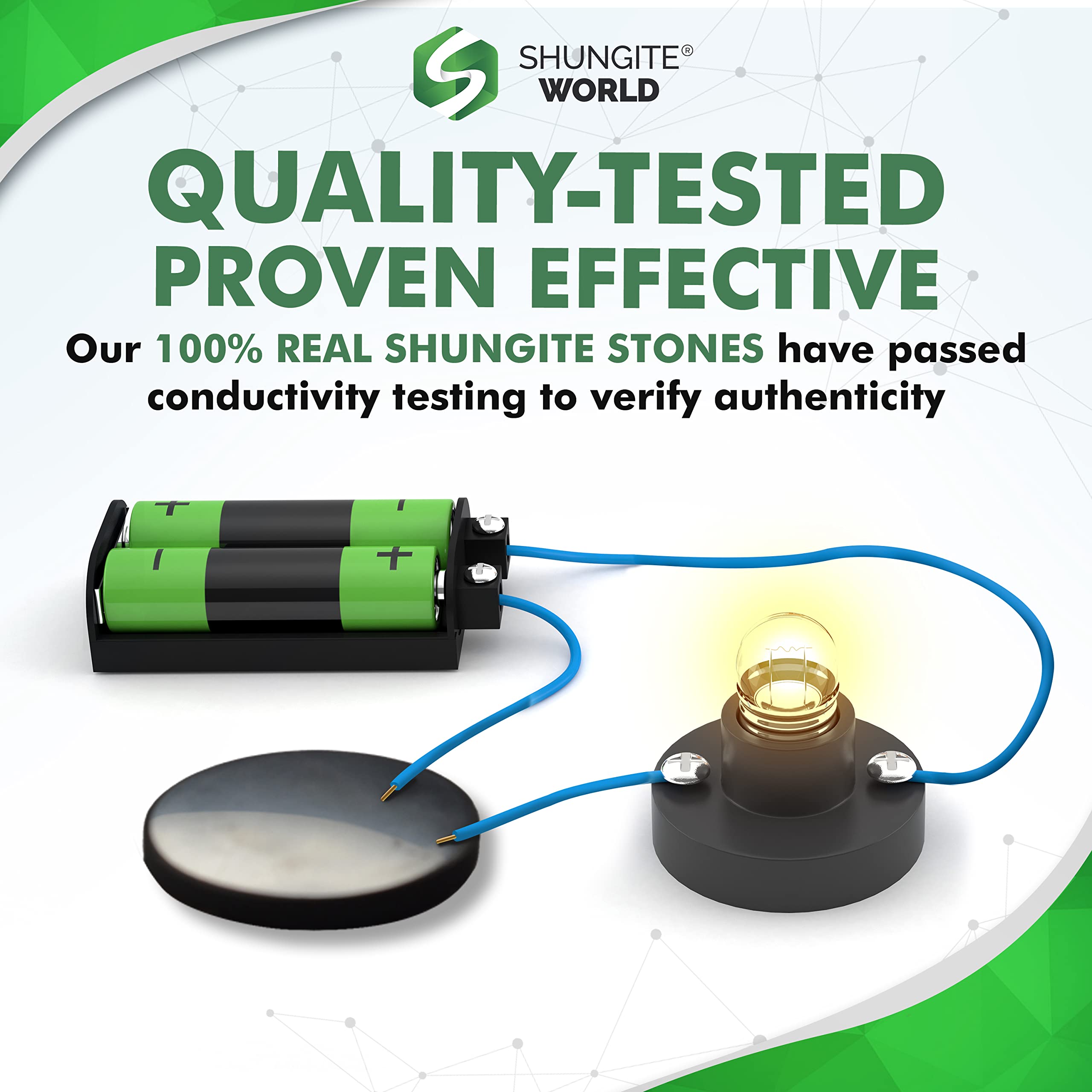 Shungite World pegatinas para coche 40 mm, uso en vehículos para energía estable.