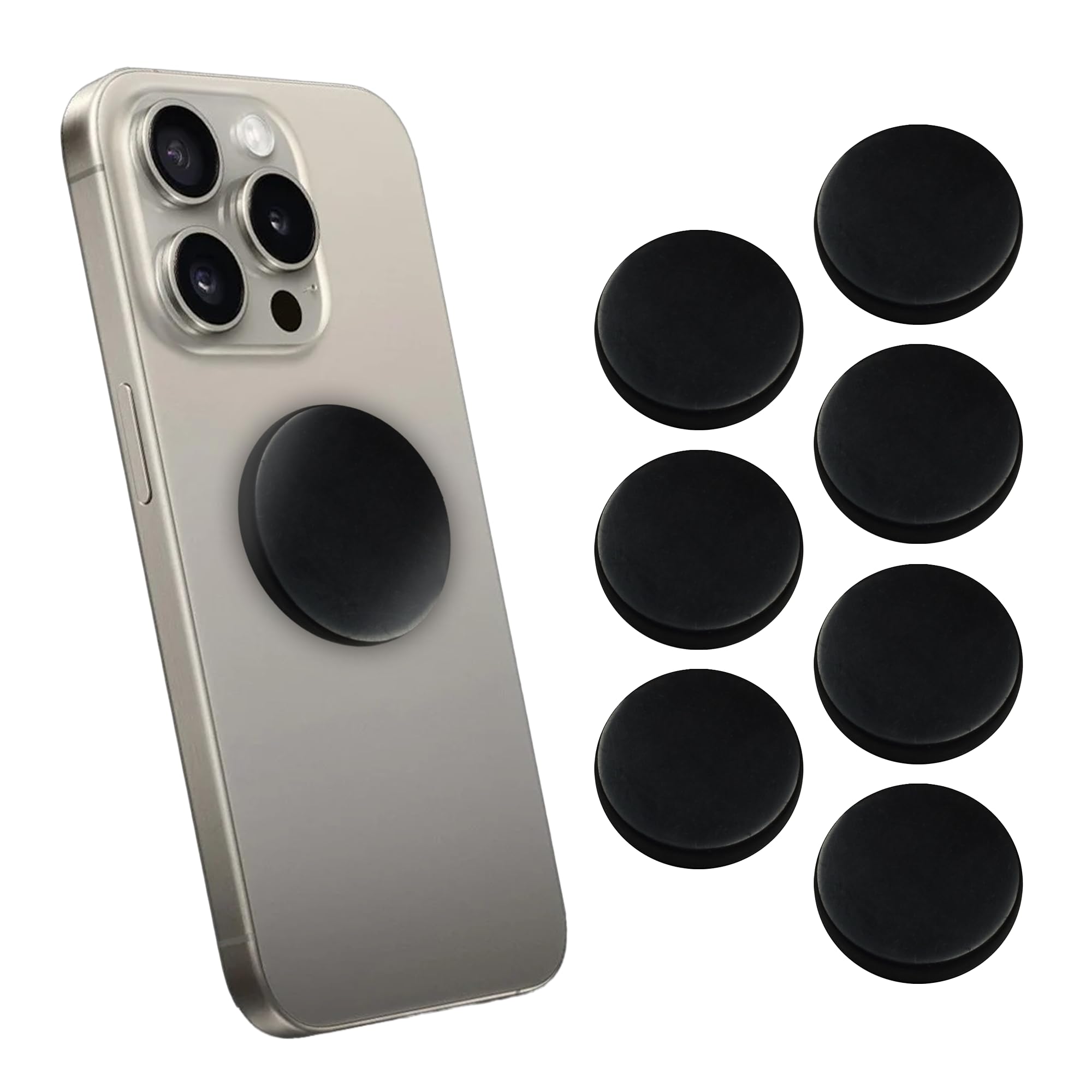 Pegatinas de Shungite World de 20 mm brindan protección discreta a tus dispositivos.
