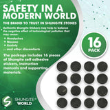 Shungite World: pegatina de shungita 50 mm para portatil, promueve ambiente de trabajo mas tranquilo.