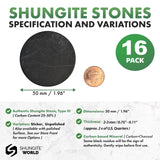 Shungite World: pegatina de shungita 50 mm para tableta, ayuda a balancear energia diaria.
