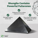 Piramide Shungite World con superficie pulida y acabado elegante.