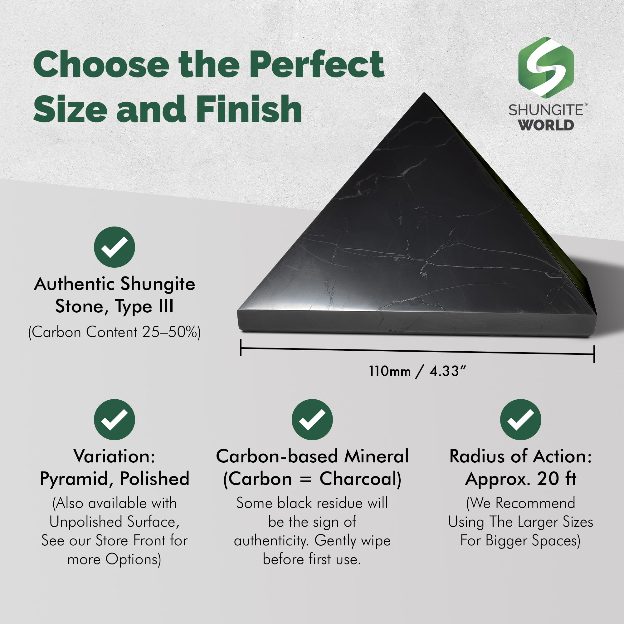 Piramide Shungite World cerca de dispositivos para balancear energías