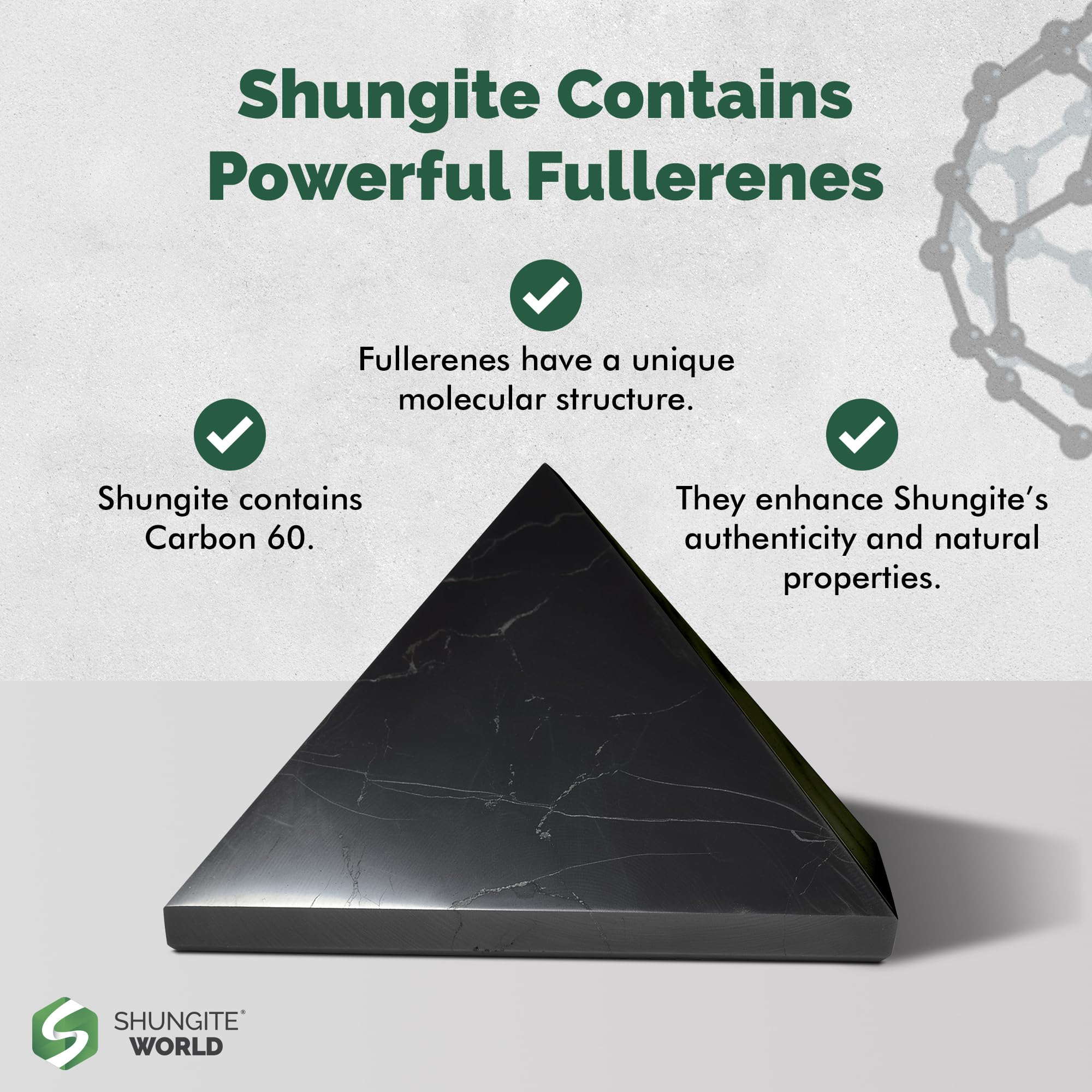 Piramide Shungite World protege y decora la oficina con estilo