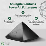 Shungite World pirámide shungita paz dormitorio para descanso reparador.