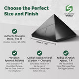 Shungite World pirámide shungita protección digital para equipos y conexión inalámbrica.