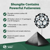 Shungite World pirámide shungita ritual zen para equilibrio energético.