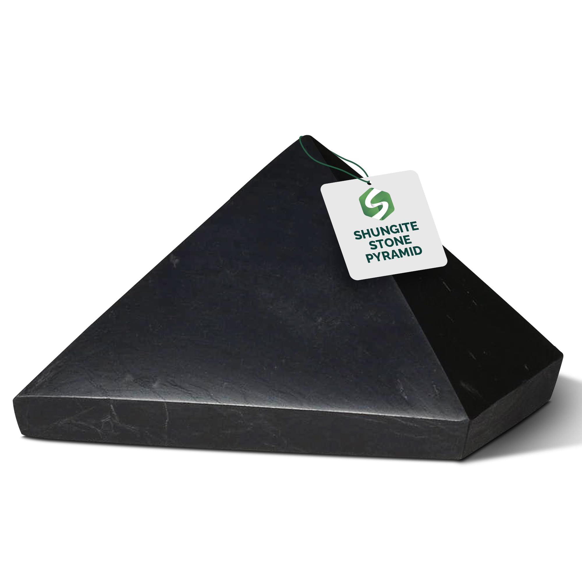 Shungite World pirámide de 40 mm para protección y enfoque en el hogar.