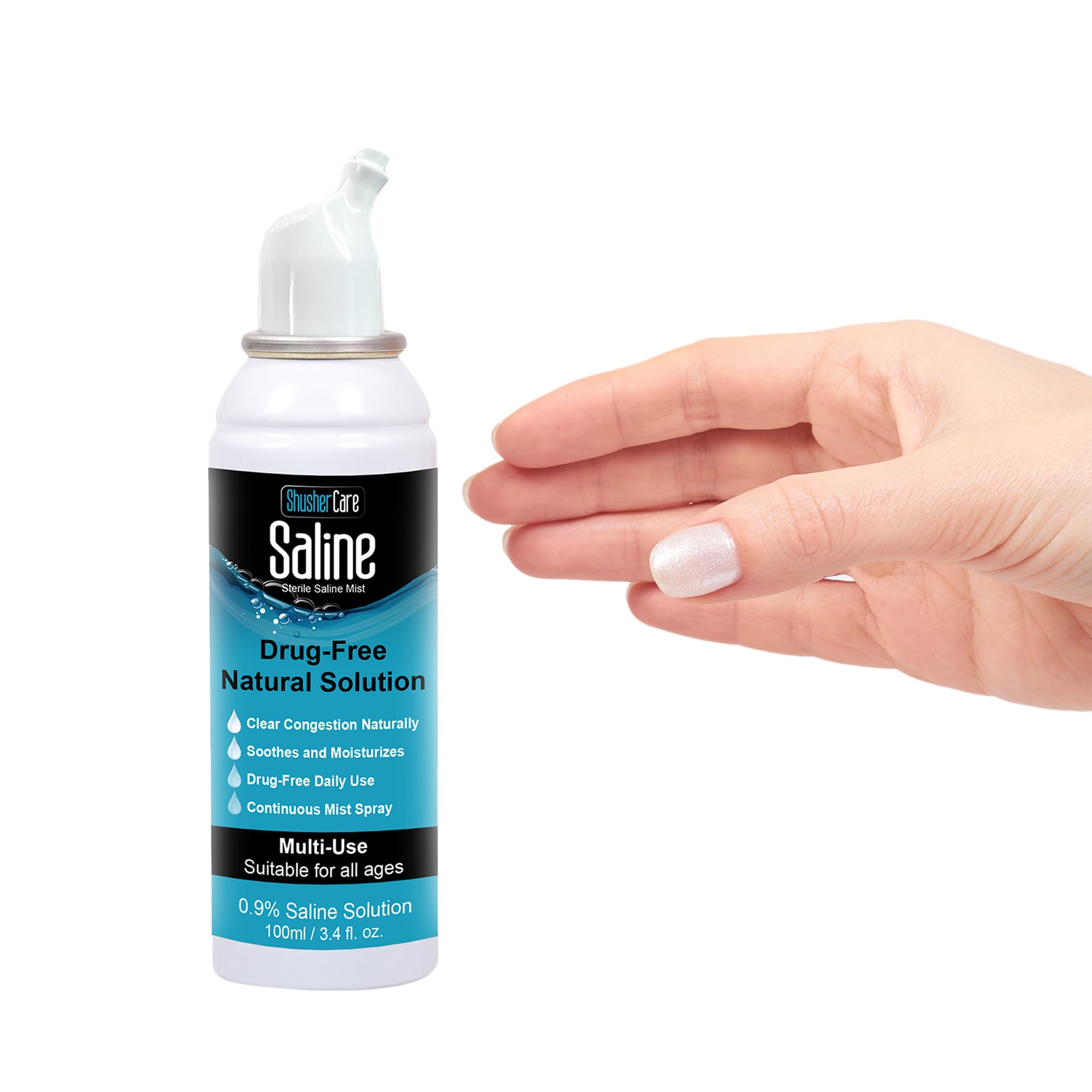Spray nasal sin conservantes de Shusher Care para bebé
