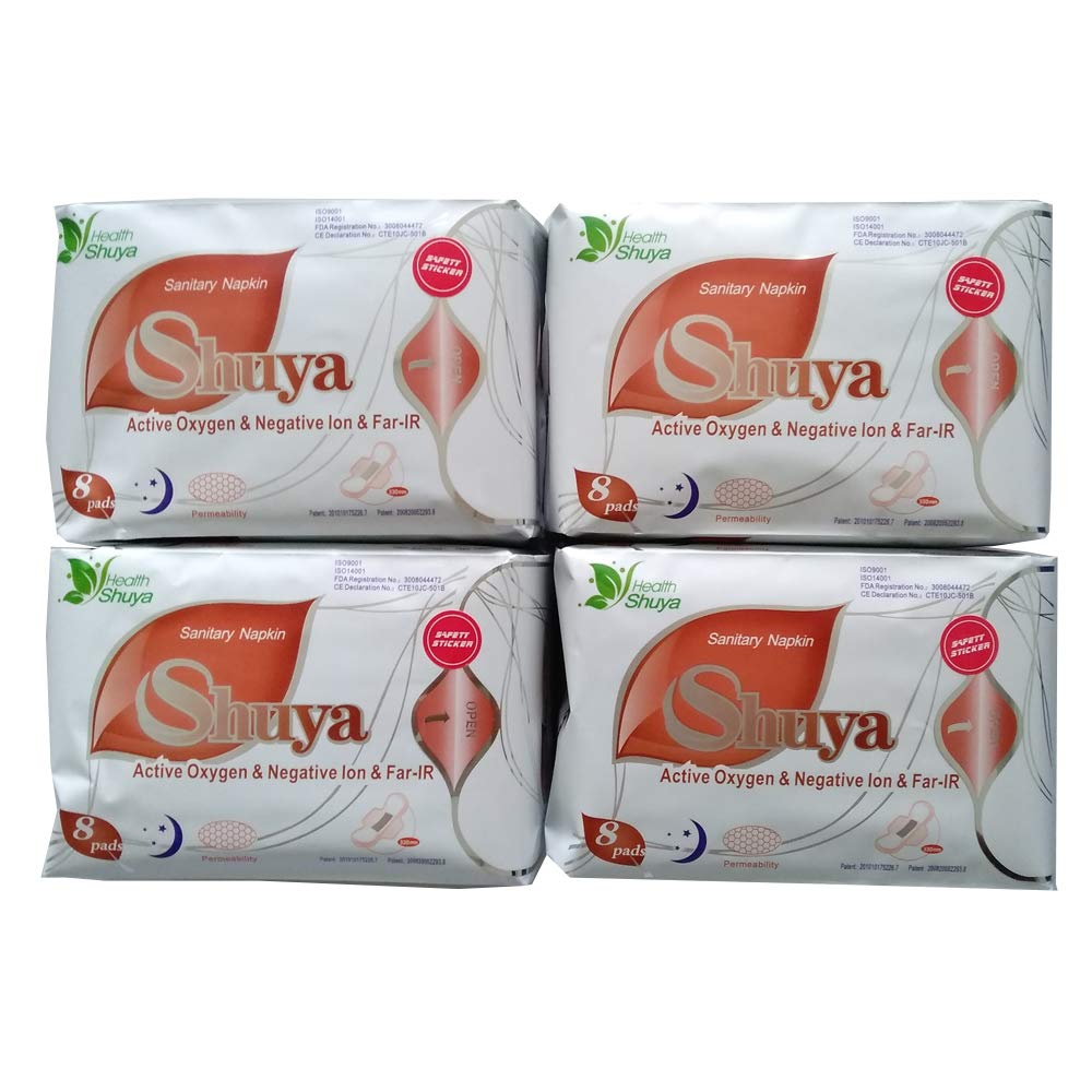 SHUYA Anión Almohadilla Ultralarga Noche con empaque individual, conveniente para bolso.