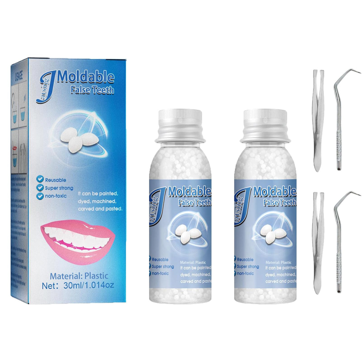 SHxxyljh conjunto reparación dental con 2 piezas y 30 ml para reparaciones rápidas