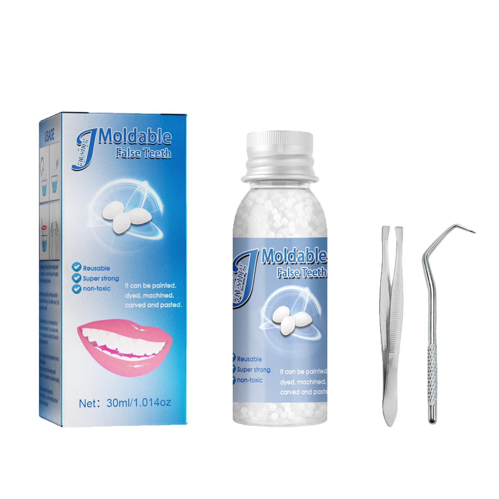 SHxxyljh: perlas de reparación dental en frasco para retoques rápidos.