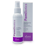 FemBiotics de SIANI, botella spray para uso externo y cuidado diario de la piel sensible.
