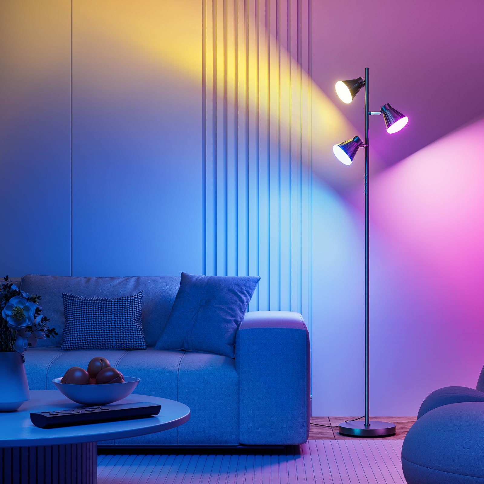 Mando SIBRILLE para lámpara árbol 36W RGB, uso cómodo para cambiar entre modos de iluminación.