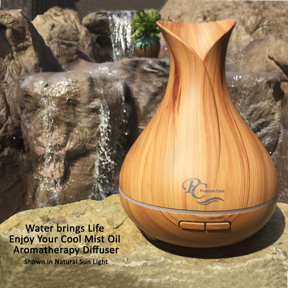 Difusor de aromaterapia de Sierra Modern Home para sesiones de relajación.