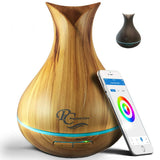 Humidificador Sierra Modern Home marrón claro visto frontal, ideal para sala acogedora.