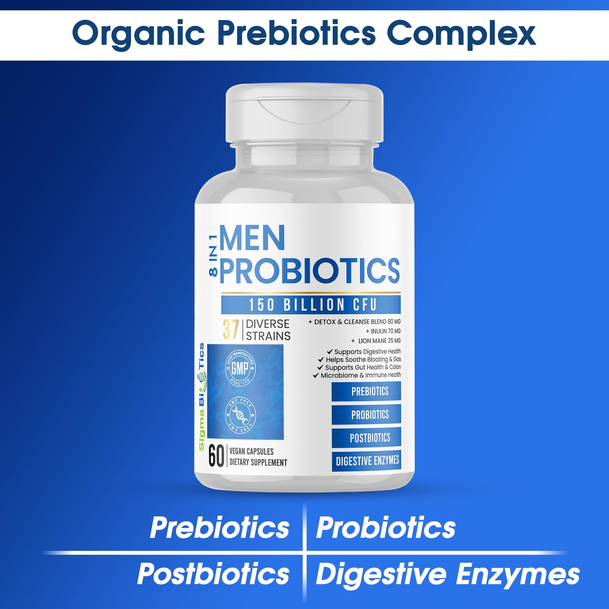 SigmaBiotics hecho en Estados Unidos con control de calidad.