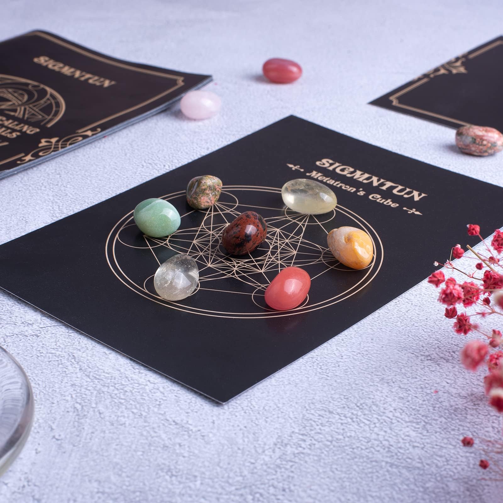 SigMntun piezas de cristal para chakra y meditación