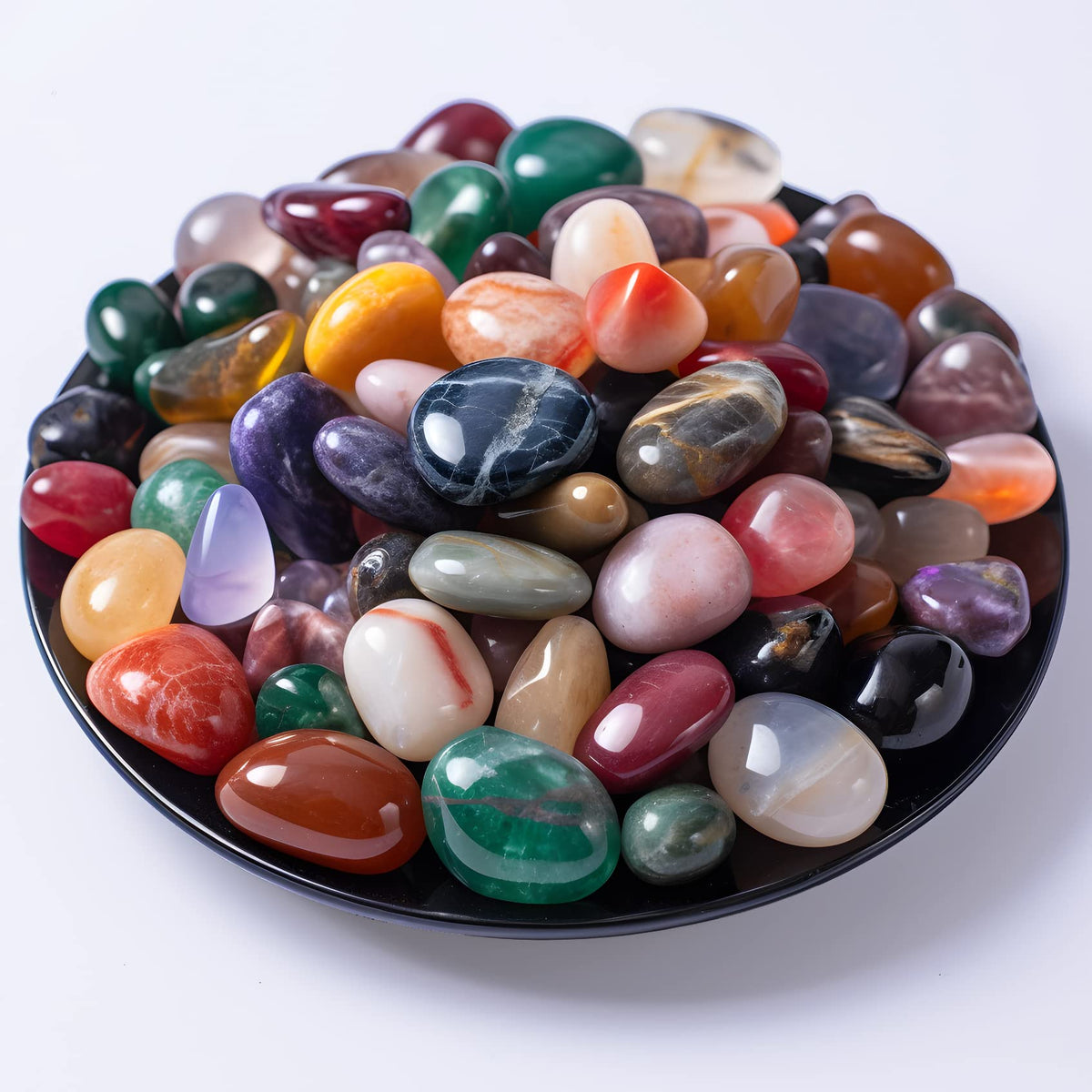 Piedras cristal pulidas SigMntun, conjunto de 72 piezas para decoración y meditación.