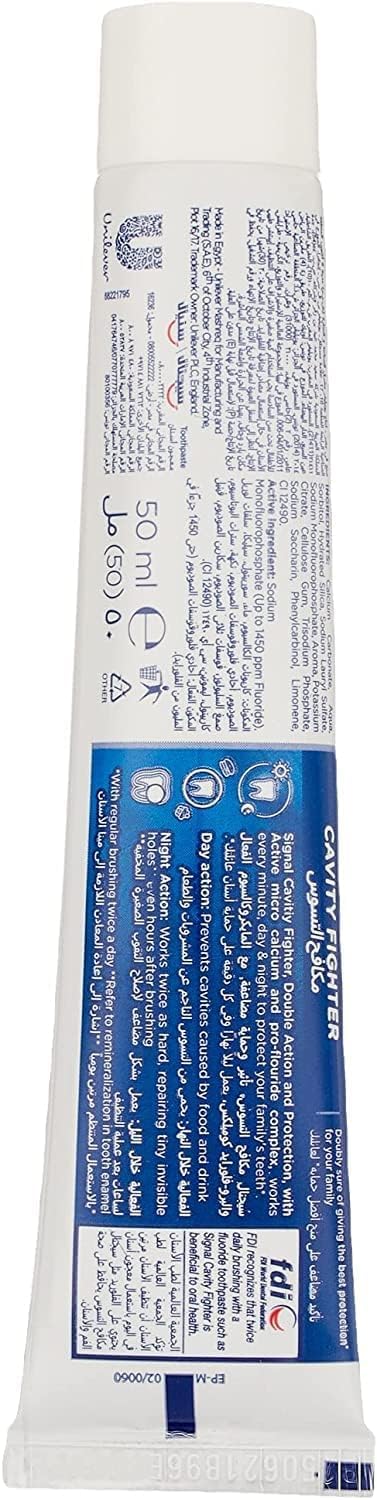 Pasta dental Signal: aplicación diaria para sonrisas saludables.