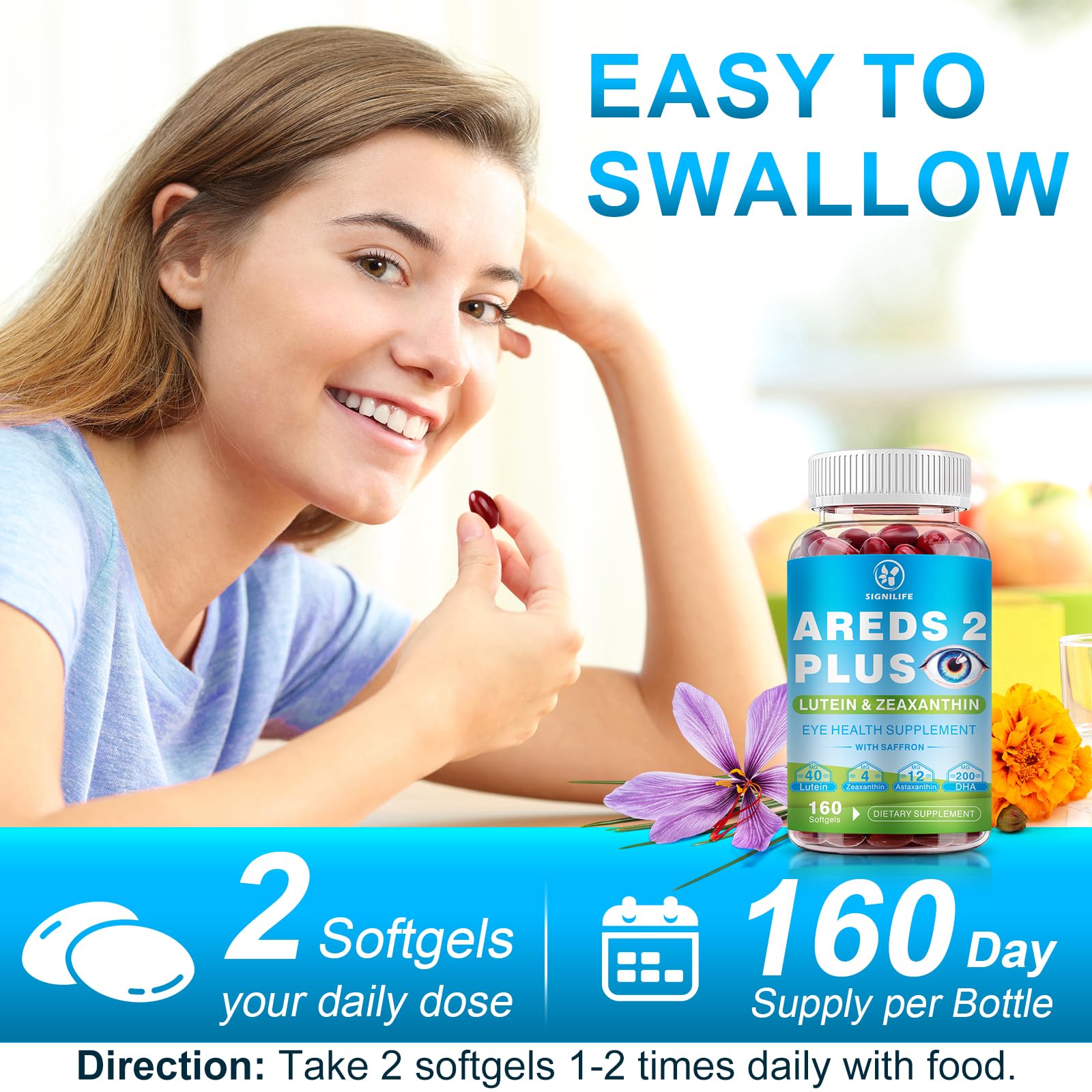 SIGNILIFE AREDS 2 Plus, presentación en envase de 320 cápsulas.