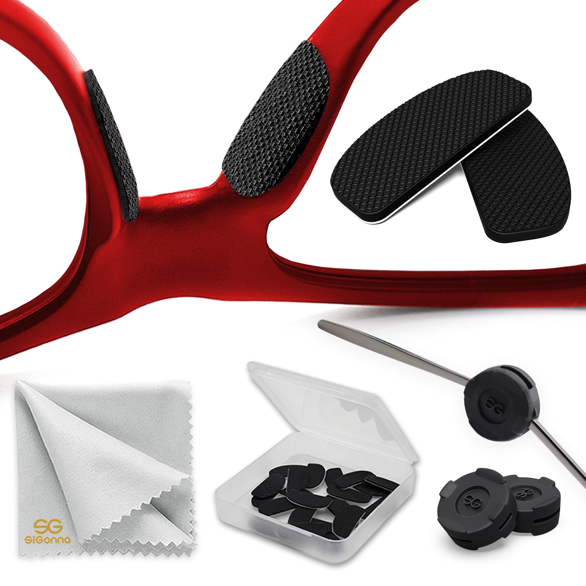 SIGONNA Almohadillas de nariz para gafas con 1 mm de grosor ofrecen agarre firme.