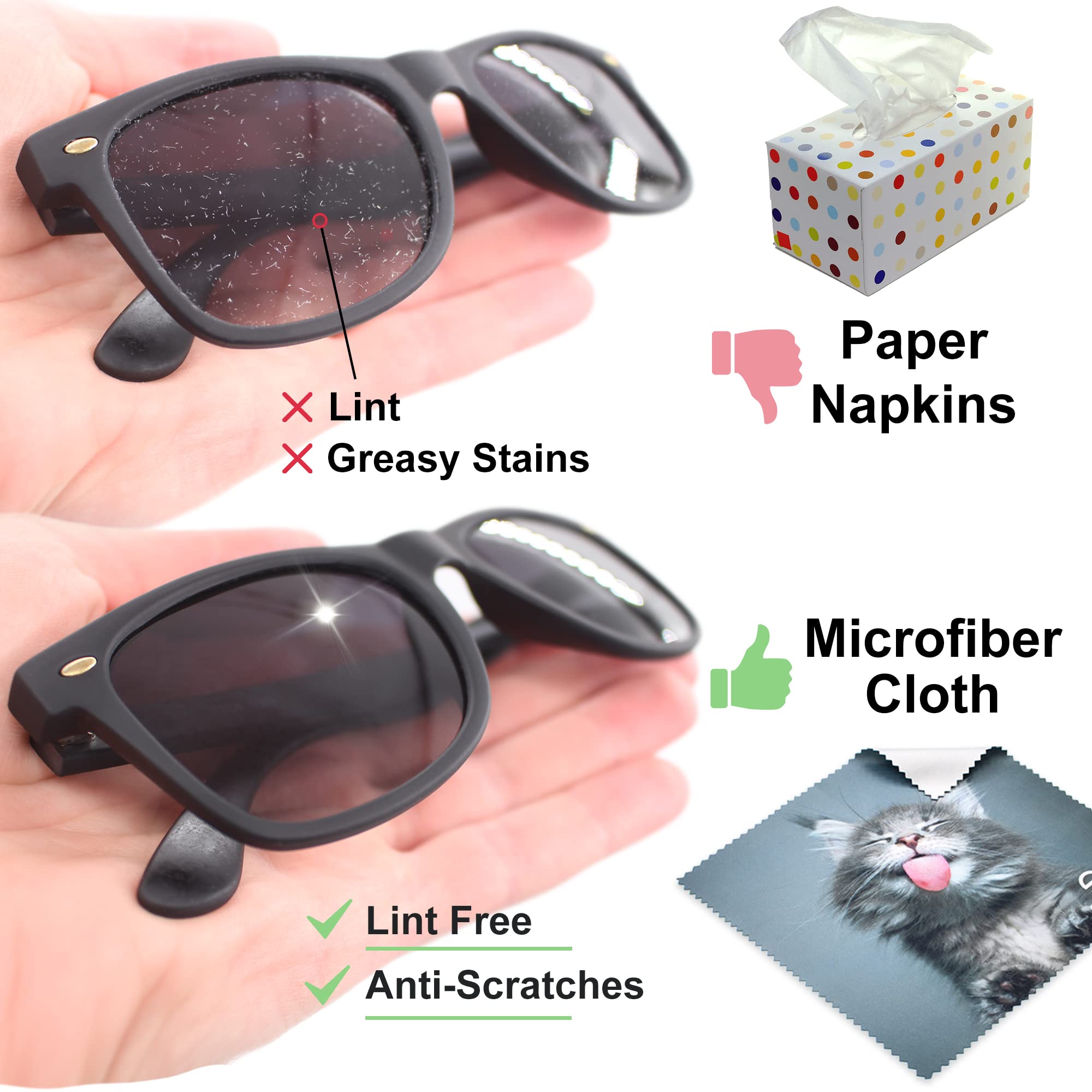 SIGONNA microfibra gafas y lente de cámara - limpia sin rayar.