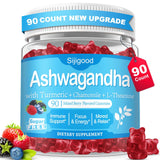 Sijigood gomitas de ashwagandha 2500mg, sabor frambuesa, para calma diaria