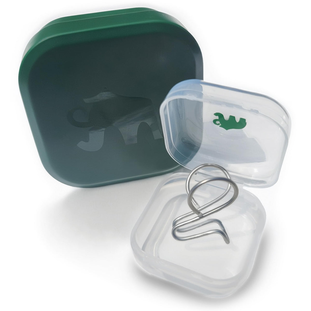 Silent Mammoth dilatador nasal ajustable grande, vista frontal, para facilitar la respiración nocturna.