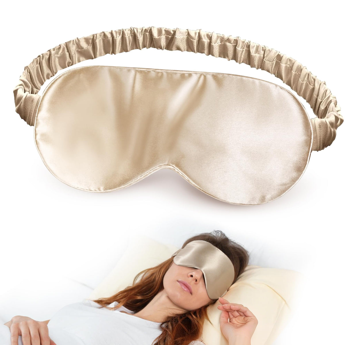 Silk Dream antifaz dormir 22 momme bloquea la luz y mejora el descanso.