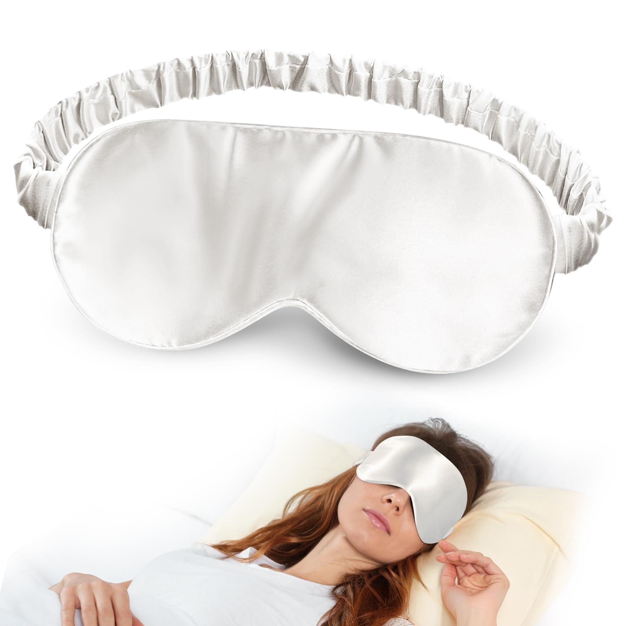 Silk Dream antifaz dormir, seda morada suave para descanso cómodo