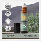 Silk Road Organic Romero Rodillo: mezcla natural para cuidado diario del cabello.