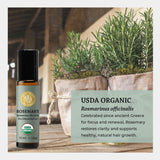 Silk Road Organic Romero Rodillo: etiqueta USDA certificada y formato portátil.