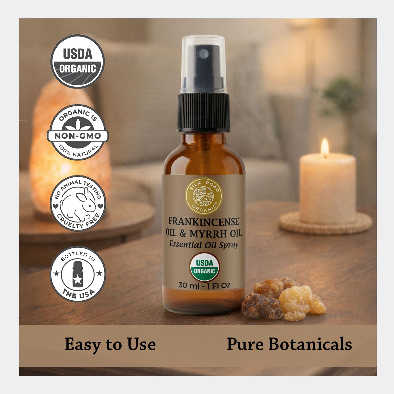 Silk Road Organic atomizador, absorción mejorada tras duchas calientes.