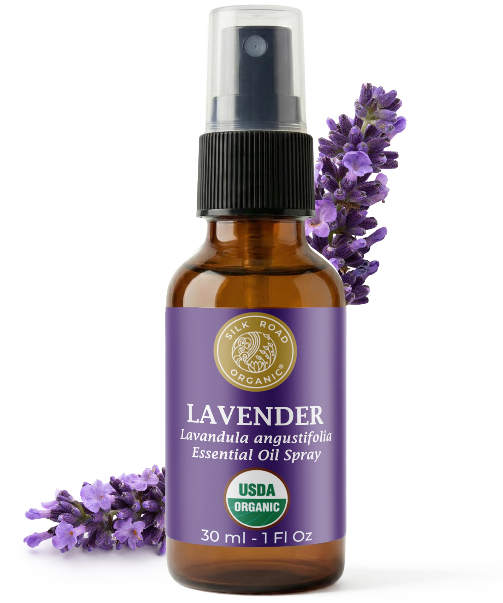 Silk Road Organic Lavanda Spray en botella para calma diaria