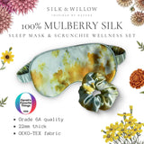 Silk&WILLOW gomita seda Teal Marigold para cabello suave y sin enganches